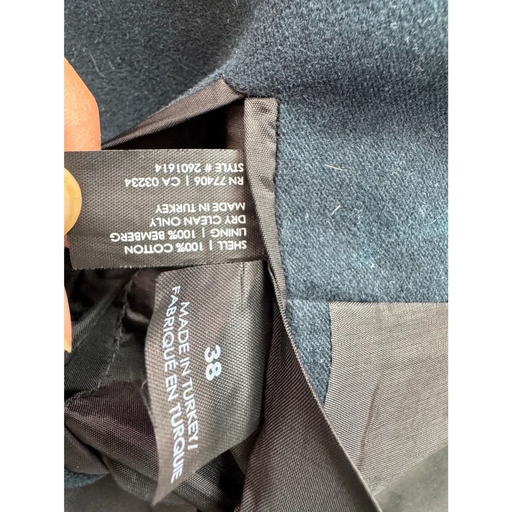 Club Monaco Grant Fit Mens 38 Cotton Blazer Sport Coat Dark Teal Blue Academia